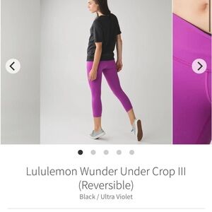 Lululemon Wunder Under Crops III leggings!🍋🍋🍋